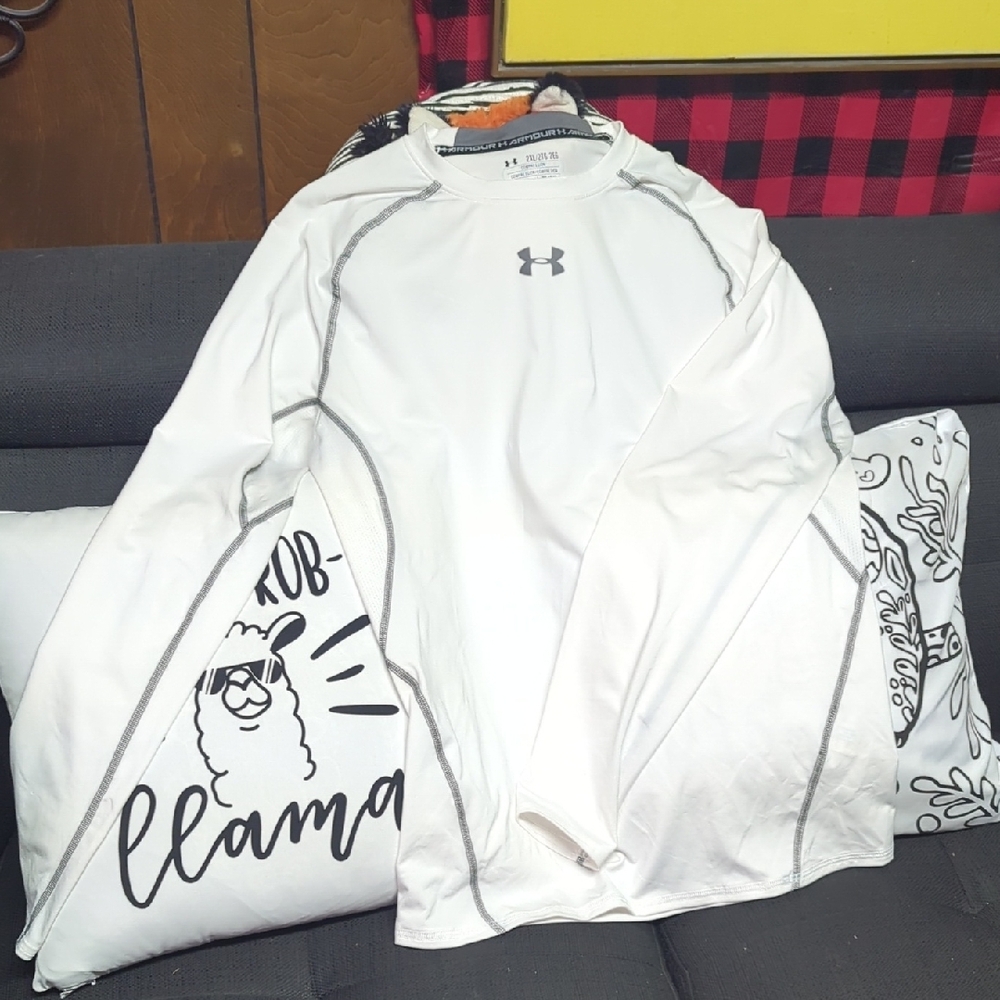 Under Armour White Long Sleeve Shirt